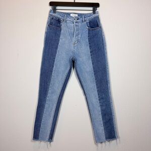 PacSun Two-Tone Blue Wash High Waist Jeans Size 28